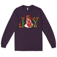 Plum christmas joy with rooster Long Sleeve Tee - RanaPortraitStore