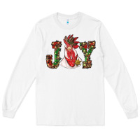 White christmas joy with rooster Long Sleeve Tee - RanaPortraitStore
