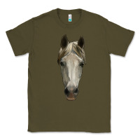 Army Green horse head Classic Tee - RanaPortraitStore