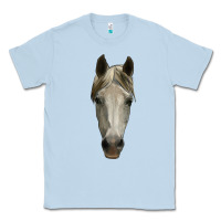 Dusty Blue horse head Classic Tee - RanaPortraitStore