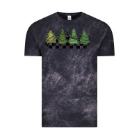 Cloud Black christmas checkered trees Vintage Tee - MaliasSmallBusiness