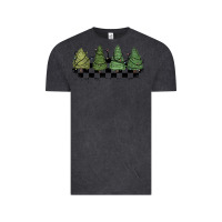 Vintage Black christmas checkered trees Vintage Tee - MaliasSmallBusiness