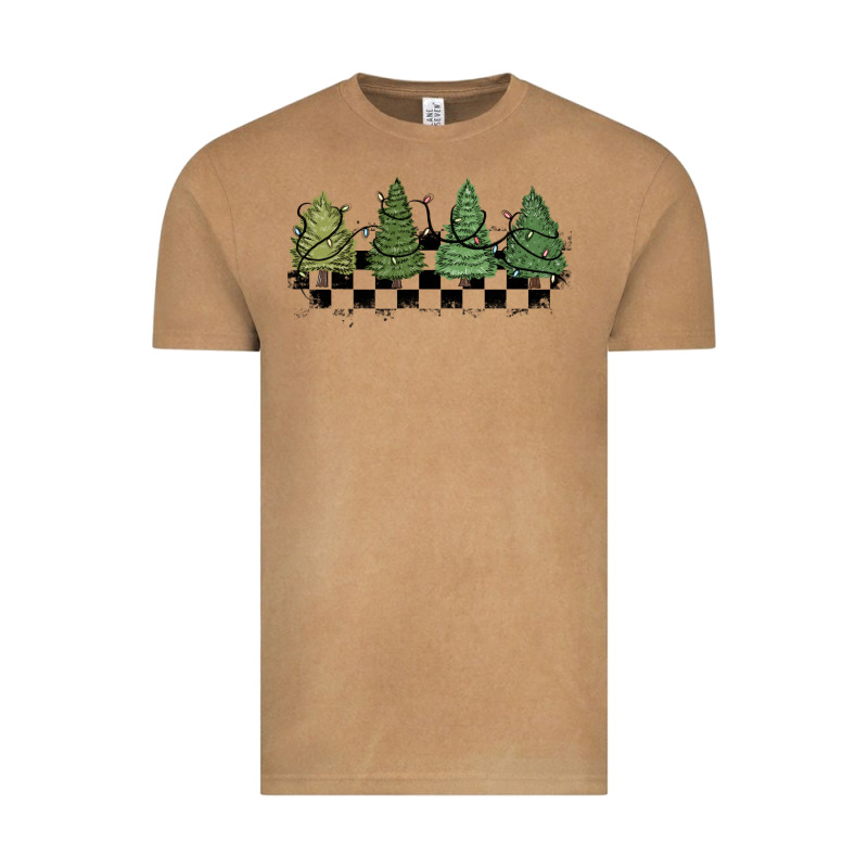Christmas Checkered Trees Vintage Tee by MaliasSmallBusiness | Teevron