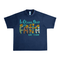 Navy in oceans deep faith will stand Urban Heavy Tee - texasbilliewilder