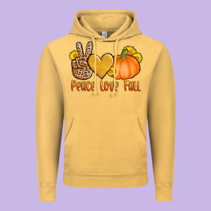 Peace Love Fall Vintage Hoodie Designed By Adodesignshop