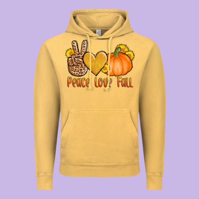 Peace Love Fall Vintage Hoodie Designed By Adodesignshop