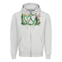 Dove Grey st.patricks love nurse Zipper Hoodie - RacoonDesign
