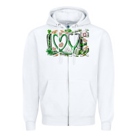 White st.patricks love nurse Zipper Hoodie - RacoonDesign