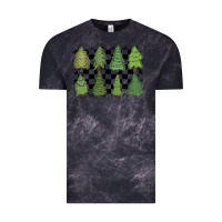 Cloud Black checkered trees Vintage Tee - MaliasSmallBusiness