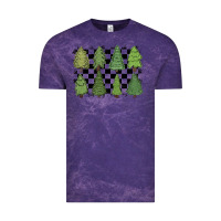 Cloud Purple checkered trees Vintage Tee - MaliasSmallBusiness