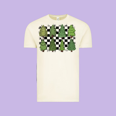 Vintage Tee checkered trees