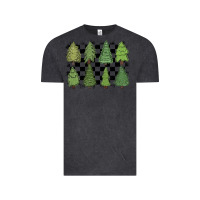 Vintage Black checkered trees Vintage Tee - MaliasSmallBusiness