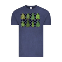 Vintage Denim checkered trees Vintage Tee - MaliasSmallBusiness