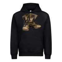 Black soldier veteran boots Urban Hoodie - MaliasSmallBusiness
