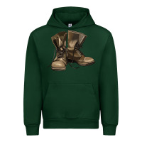 Forest Green soldier veteran boots Urban Hoodie - MaliasSmallBusiness
