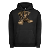 Pigment Black soldier veteran boots Urban Hoodie - MaliasSmallBusiness
