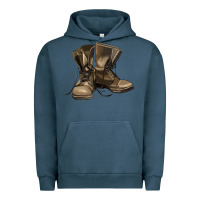 Pigment Midnight Navy soldier veteran boots Urban Hoodie - MaliasSmallBusiness