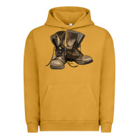 Pigment Peanut Butter soldier veteran boots Urban Hoodie - MaliasSmallBusiness