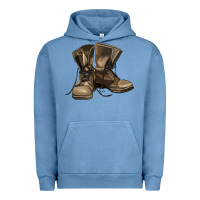 Pigment Pebble Blue soldier veteran boots Urban Hoodie - MaliasSmallBusiness