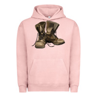 Pigment Salmon soldier veteran boots Urban Hoodie - MaliasSmallBusiness