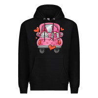 Black valentines day gnome truck Premium Hoodie - MaliasSmallBusiness