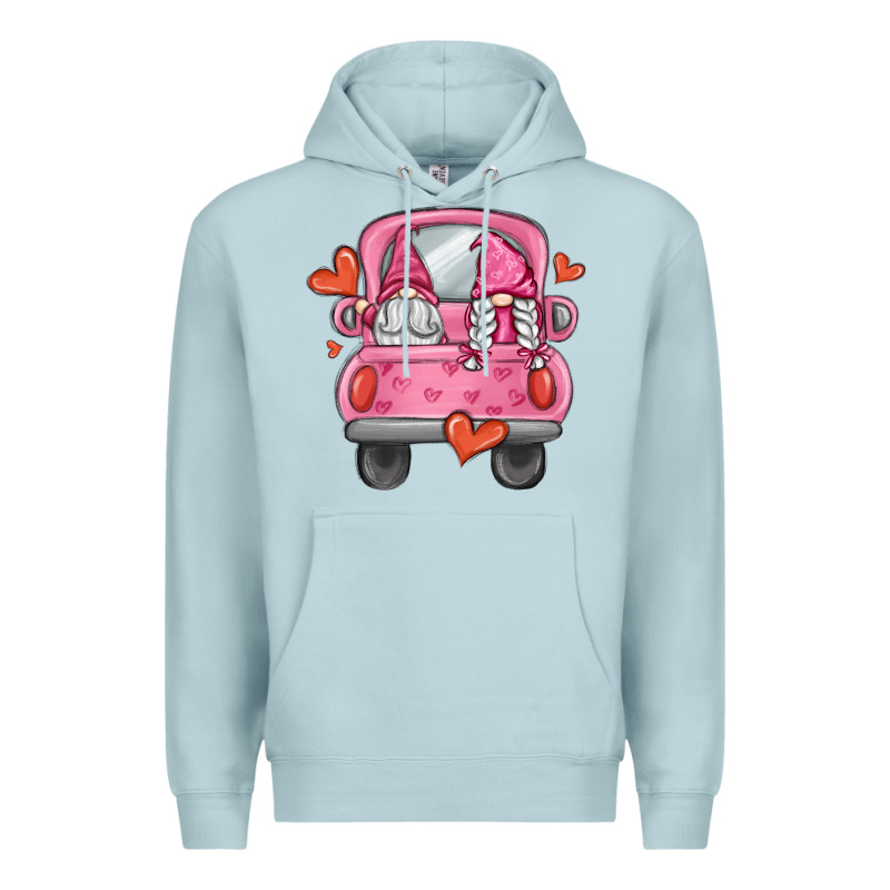 Valentines Day Gnome Truck Premium Hoodie by MaliasSmallBusiness | Teevron