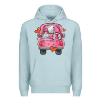 Blue Mist valentines day gnome truck Premium Hoodie - MaliasSmallBusiness