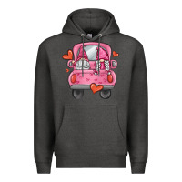 Charcoal Heather valentines day gnome truck Premium Hoodie - MaliasSmallBusiness