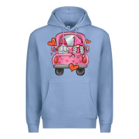Colony Blue valentines day gnome truck Premium Hoodie - MaliasSmallBusiness
