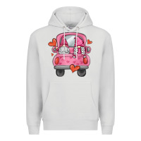 Dove Grey valentines day gnome truck Premium Hoodie - MaliasSmallBusiness