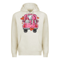 Oatmeal Heather valentines day gnome truck Premium Hoodie - MaliasSmallBusiness