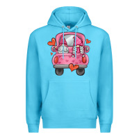 Ocean Blue valentines day gnome truck Premium Hoodie - MaliasSmallBusiness