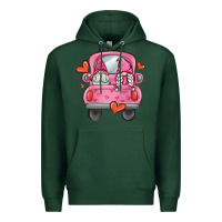 Sports Green valentines day gnome truck Premium Hoodie - MaliasSmallBusiness