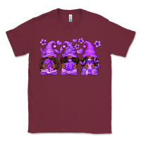 Burgundy Domestic Violence Warrior Afro Gnomes Classic Tee - texasbilliewilder