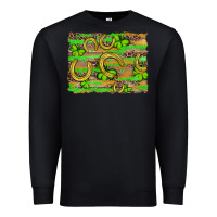 Black horseshoe shamrock leopard wood glitter background Premium Sweatshirt - Artiststas