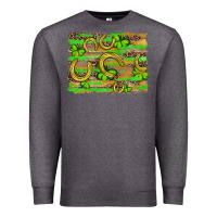 Charcoal Heather horseshoe shamrock leopard wood glitter background Premium Sweatshirt - Artiststas