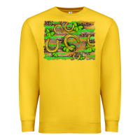 Lemon horseshoe shamrock leopard wood glitter background Premium Sweatshirt - Artiststas