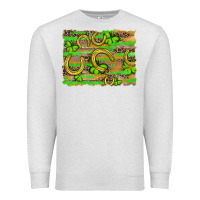 Oatmeal Heather horseshoe shamrock leopard wood glitter background Premium Sweatshirt - Artiststas
