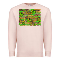 Pale Pink horseshoe shamrock leopard wood glitter background Premium Sweatshirt - Artiststas