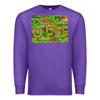 Purple horseshoe shamrock leopard wood glitter background Premium Sweatshirt - Artiststas