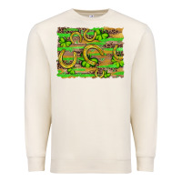Sandshell horseshoe shamrock leopard wood glitter background Premium Sweatshirt - Artiststas