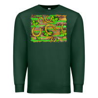 Sports Green horseshoe shamrock leopard wood glitter background Premium Sweatshirt - Artiststas