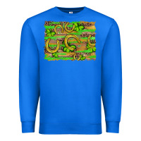 True Royal horseshoe shamrock leopard wood glitter background Premium Sweatshirt - Artiststas