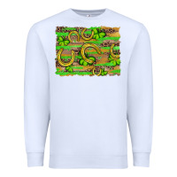 White horseshoe shamrock leopard wood glitter background Premium Sweatshirt - Artiststas