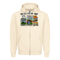 Sandshell Get Out Of My Way It's Pumpkin Spice Season Zipper Hoodie - CowhideDigitalArt