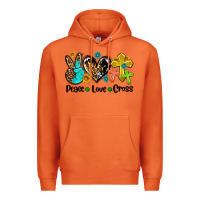 Carrot peace love cross Premium Hoodie - AdoDesignShop