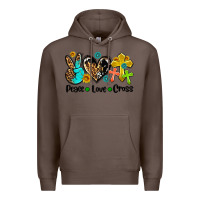 Coffee peace love cross Premium Hoodie - AdoDesignShop