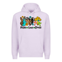 Lilac peace love cross Premium Hoodie - AdoDesignShop