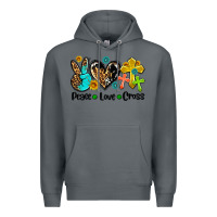 Rock peace love cross Premium Hoodie - AdoDesignShop