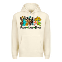 Sandshell peace love cross Premium Hoodie - AdoDesignShop